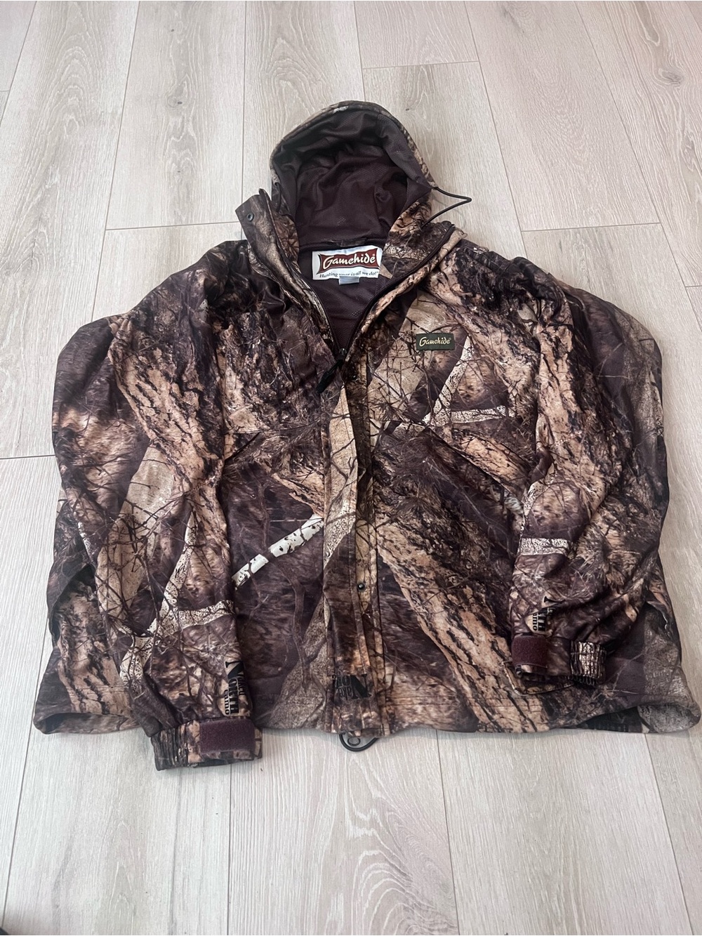 Men’s Camo Hooded Performance Jacket - Brown/Tan
